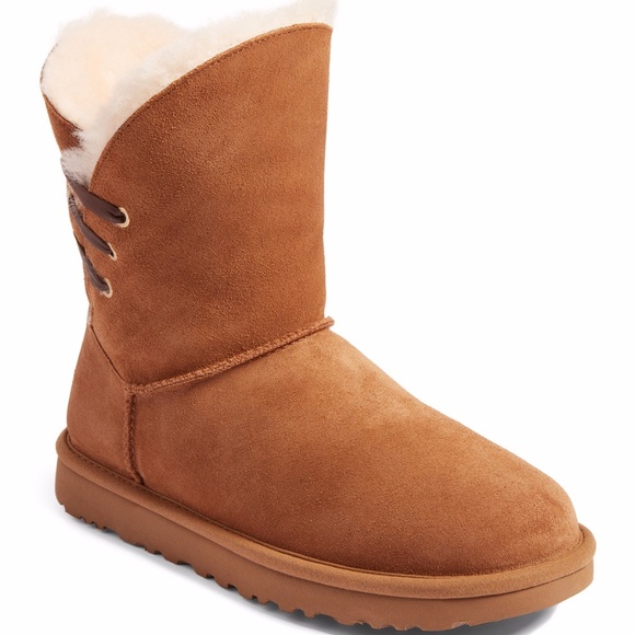 NIB $170 UGG Constantine Genuine Shearling Boot in Chestnut - size 5!